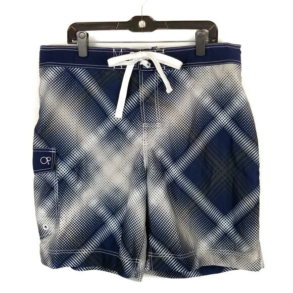 OP Men's Navy Blue Swim Trunks Size XL - Picture 1 of 7